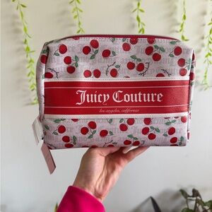 Juicy Couture Cherry Print Cosmetic Pouch - Red & Pink
